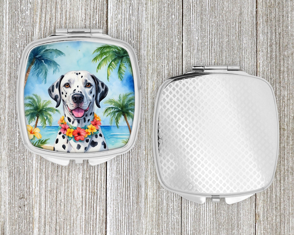 Dalmatian Luau Compact Mirror Decorative Travel Makeup Mirror for Women Girls Gifts Pocket Makeup Mirror Folding Handheld