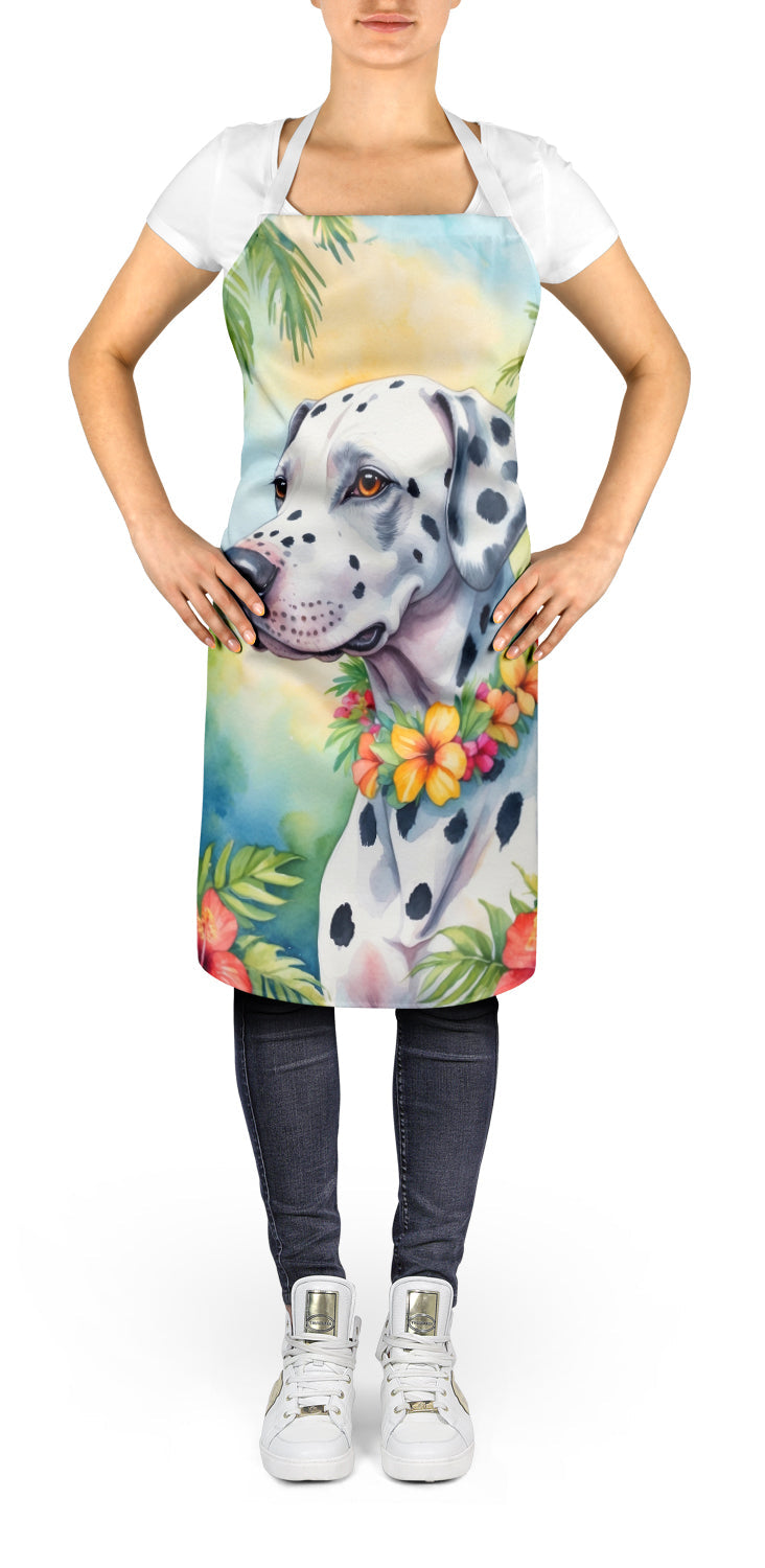 Dalmatian Luau Apron Cooking Kitchen Server Baking Crafts Gardening for Adult Women Men, Unisex, Large, Multicolor