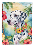 Dalmatian Luau House Flag 28x40 Porch Sleeve Pole Decorative Outside Yard Banner Artwork Wall Hanging, Polyester