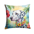 Dalmatian Luau Decorative Throw Pillow 18x18 Indoor Outdoor Accent Cushion, Fabric Cover with Insert for Sofa, Bed, Porch & Living Room