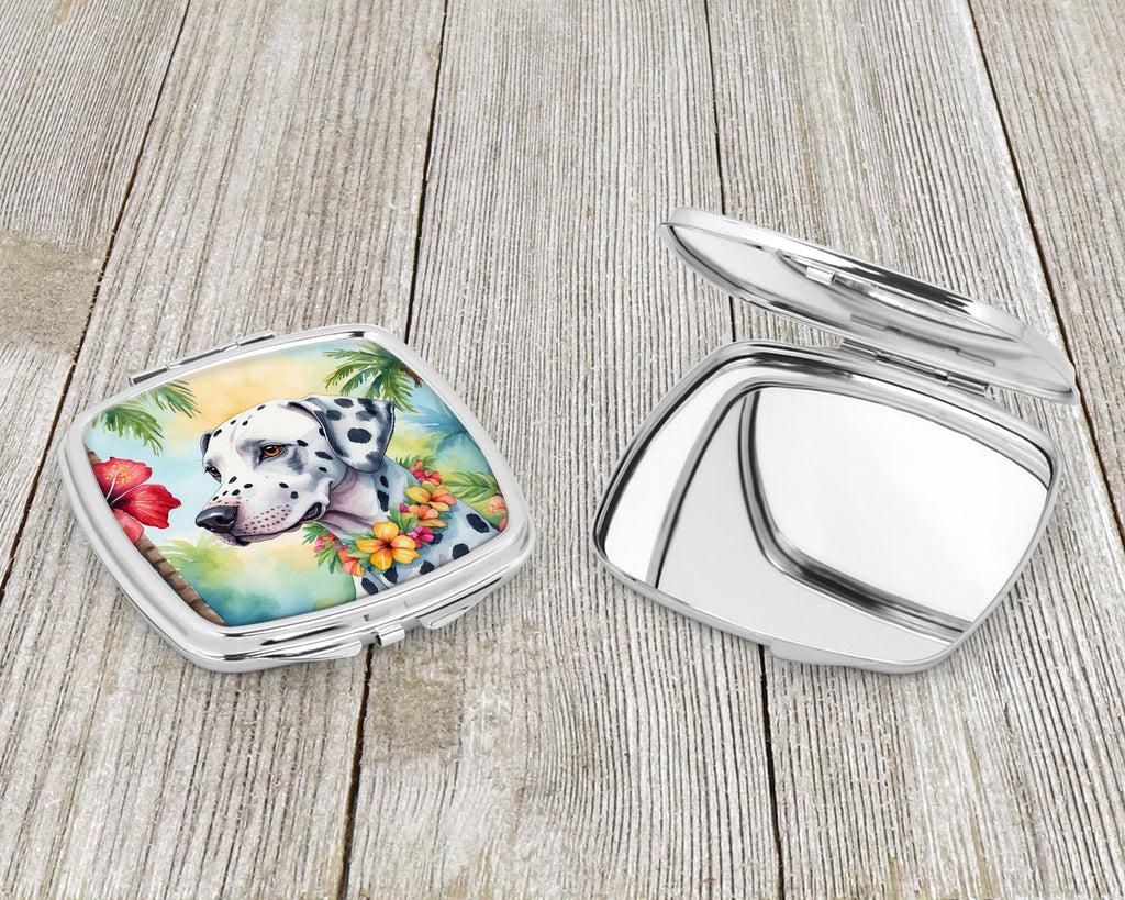 Dalmatian Luau Compact Mirror Decorative Travel Makeup Mirror for Women Girls Gifts Pocket Makeup Mirror Folding Handheld