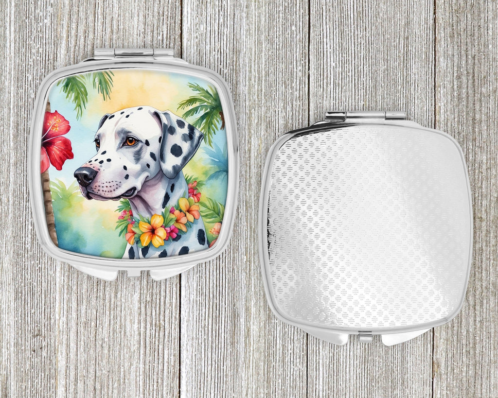 Dalmatian Luau Compact Mirror Decorative Travel Makeup Mirror for Women Girls Gifts Pocket Makeup Mirror Folding Handheld
