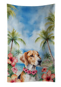 English Foxhound Luau Kitchen Towel Velour Plush Front and Cotton Loop Back Machine Washable