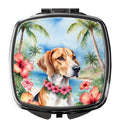 English Foxhound Luau Compact Mirror Decorative Travel Makeup Mirror for Women Girls Gifts Pocket Makeup Mirror Folding Handheld