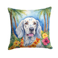 English Setter Luau Decorative Throw Pillow 18x18 Indoor Outdoor Accent Cushion, Fabric Cover with Insert for Sofa, Bed, Porch & Living Room