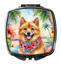 Finnish Spitz Luau Compact Mirror Decorative Travel Makeup Mirror for Women Girls Gifts Pocket Makeup Mirror Folding Handheld