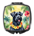 Giant Schnauzer Luau Compact Mirror Decorative Travel Makeup Mirror for Women Girls Gifts Pocket Makeup Mirror Folding Handheld