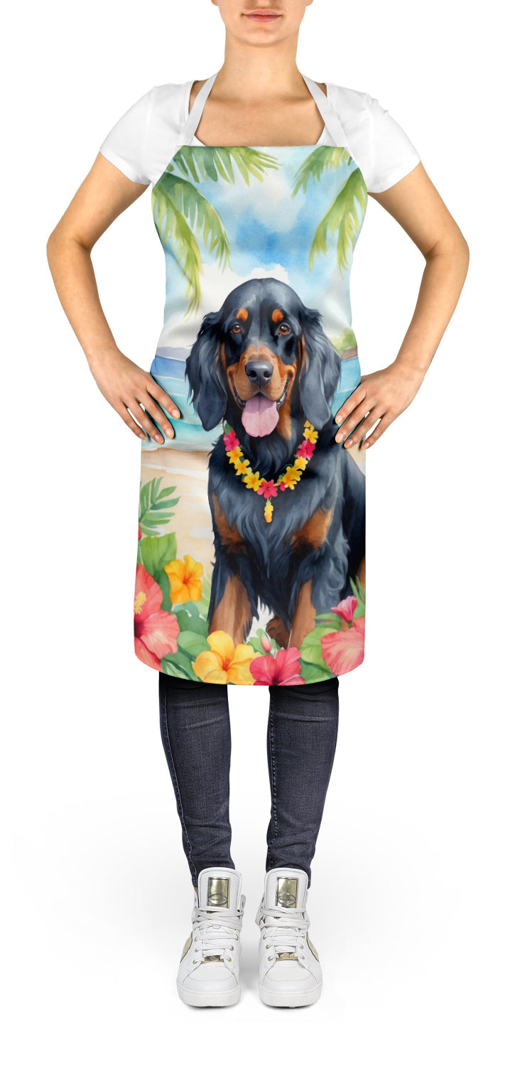Gordon Setter Luau Apron Cooking Kitchen Server Baking Crafts Gardening for Adult Women Men, Unisex, Large, Multicolor