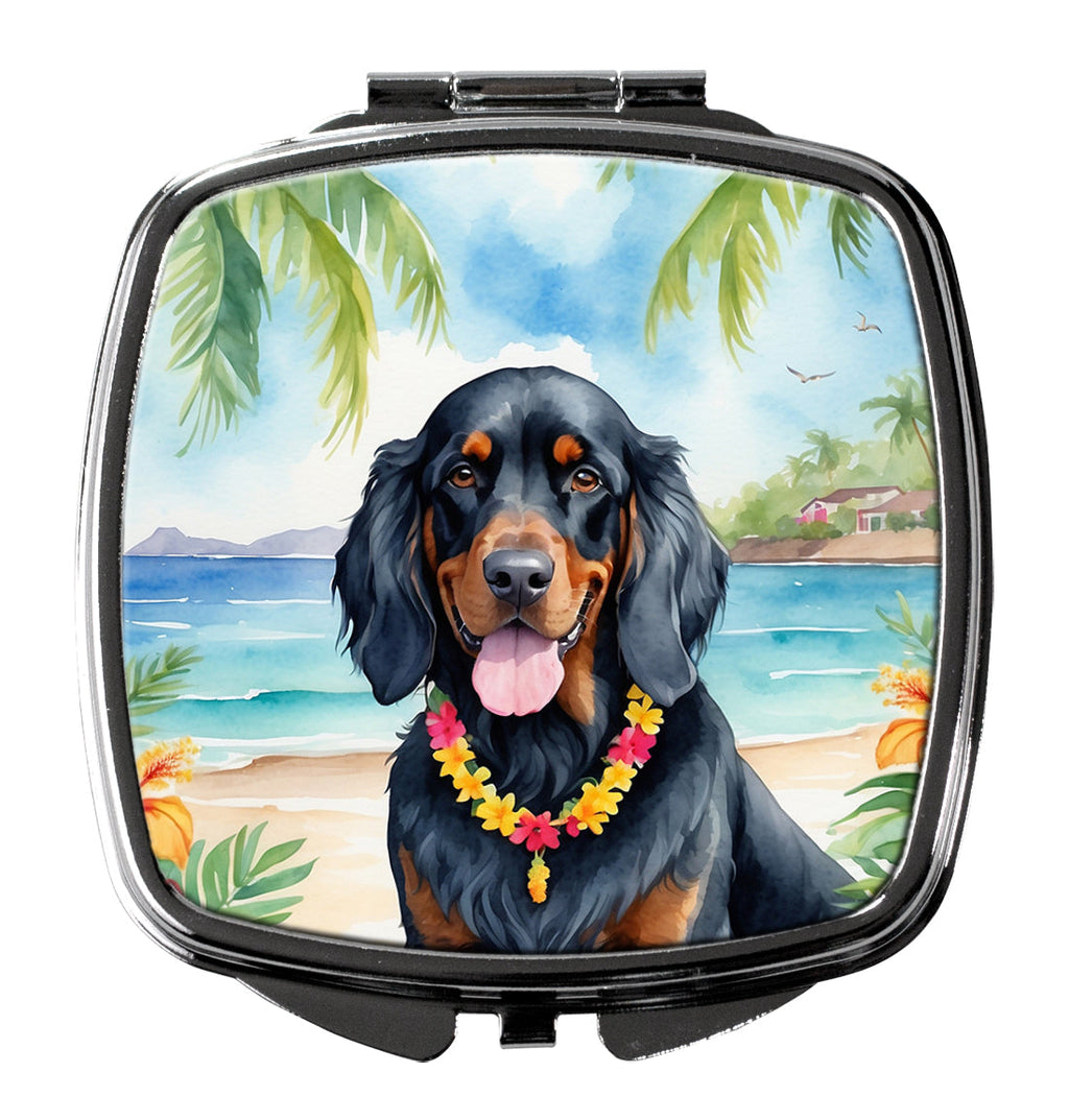 Gordon Setter Luau Compact Mirror Decorative Travel Makeup Mirror for Women Girls Gifts Pocket Makeup Mirror Folding Handheld