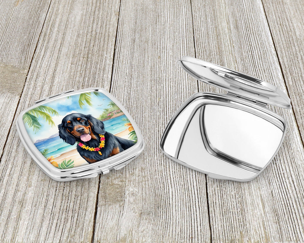 Gordon Setter Luau Compact Mirror Decorative Travel Makeup Mirror for Women Girls Gifts Pocket Makeup Mirror Folding Handheld