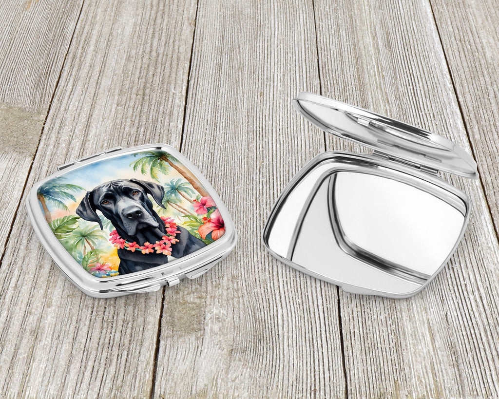 Great Dane Luau Compact Mirror Decorative Travel Makeup Mirror for Women Girls Gifts Pocket Makeup Mirror Folding Handheld