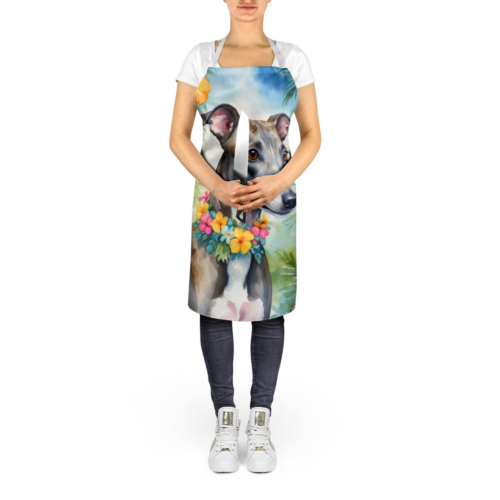 Greyhound Luau Apron Cooking Kitchen Server Baking Crafts Gardening for Adult Women Men, Unisex, Large, Multicolor
