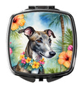 Greyhound Luau Compact Mirror Decorative Travel Makeup Mirror for Women Girls Gifts Pocket Makeup Mirror Folding Handheld