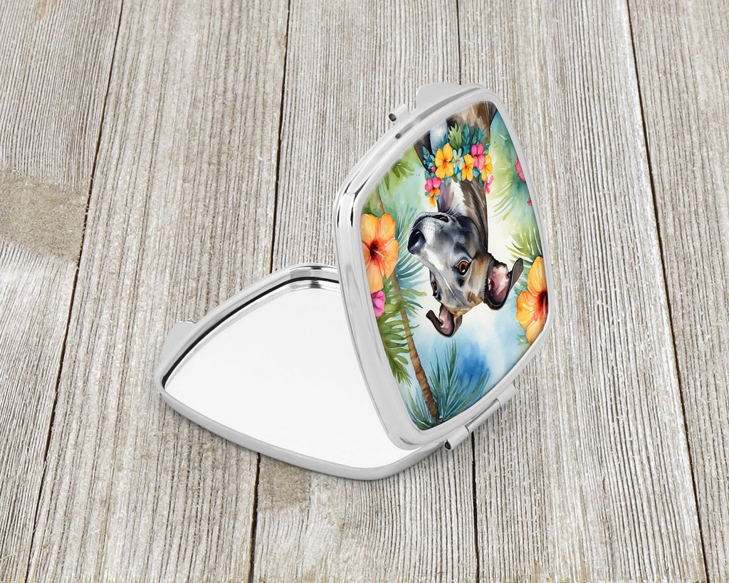 Greyhound Luau Compact Mirror Decorative Travel Makeup Mirror for Women Girls Gifts Pocket Makeup Mirror Folding Handheld