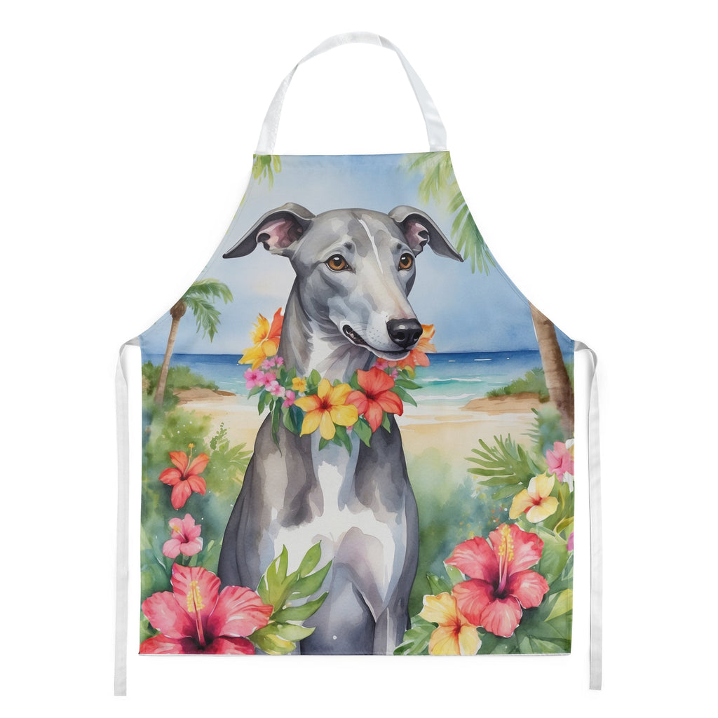 Greyhound Luau Apron Cooking Kitchen Server Baking Crafts Gardening for Adult Women Men, Unisex, Large, Multicolor