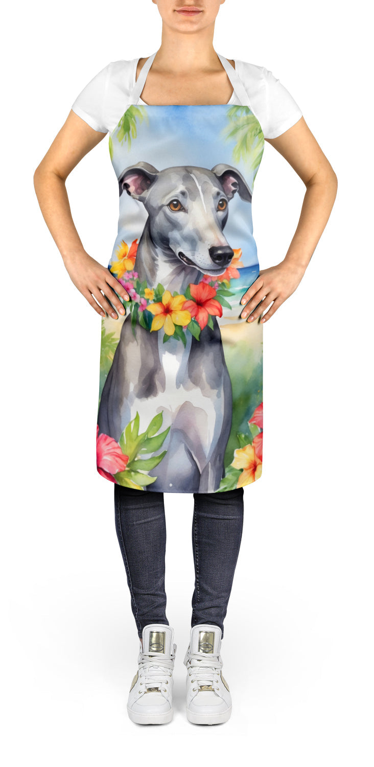 Greyhound Luau Apron Cooking Kitchen Server Baking Crafts Gardening for Adult Women Men, Unisex, Large, Multicolor