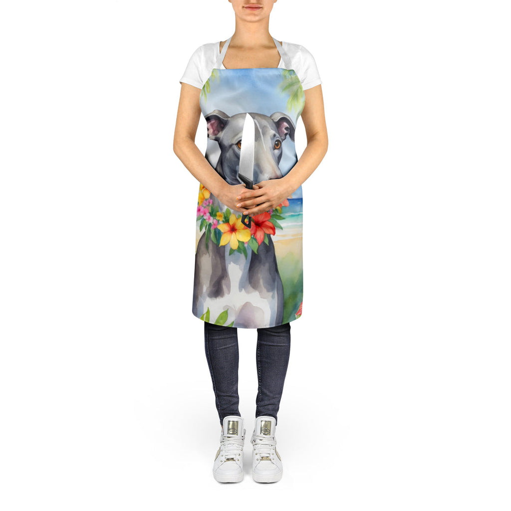 Greyhound Luau Apron Cooking Kitchen Server Baking Crafts Gardening for Adult Women Men, Unisex, Large, Multicolor