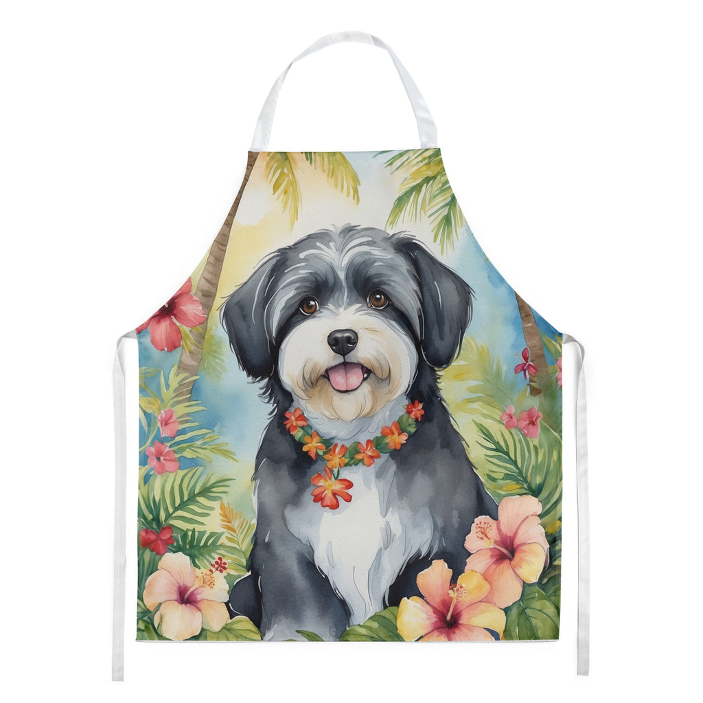Havanese Luau Apron Cooking Kitchen Server Baking Crafts Gardening for Adult Women Men, Unisex, Large, Multicolor