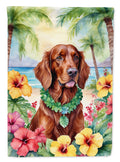 Irish Setter Luau House Flag 28x40 Porch Sleeve Pole Decorative Outside Yard Banner Artwork Wall Hanging, Polyester