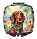 Irish Setter Luau Compact Mirror Decorative Travel Makeup Mirror for Women Girls Gifts Pocket Makeup Mirror Folding Handheld