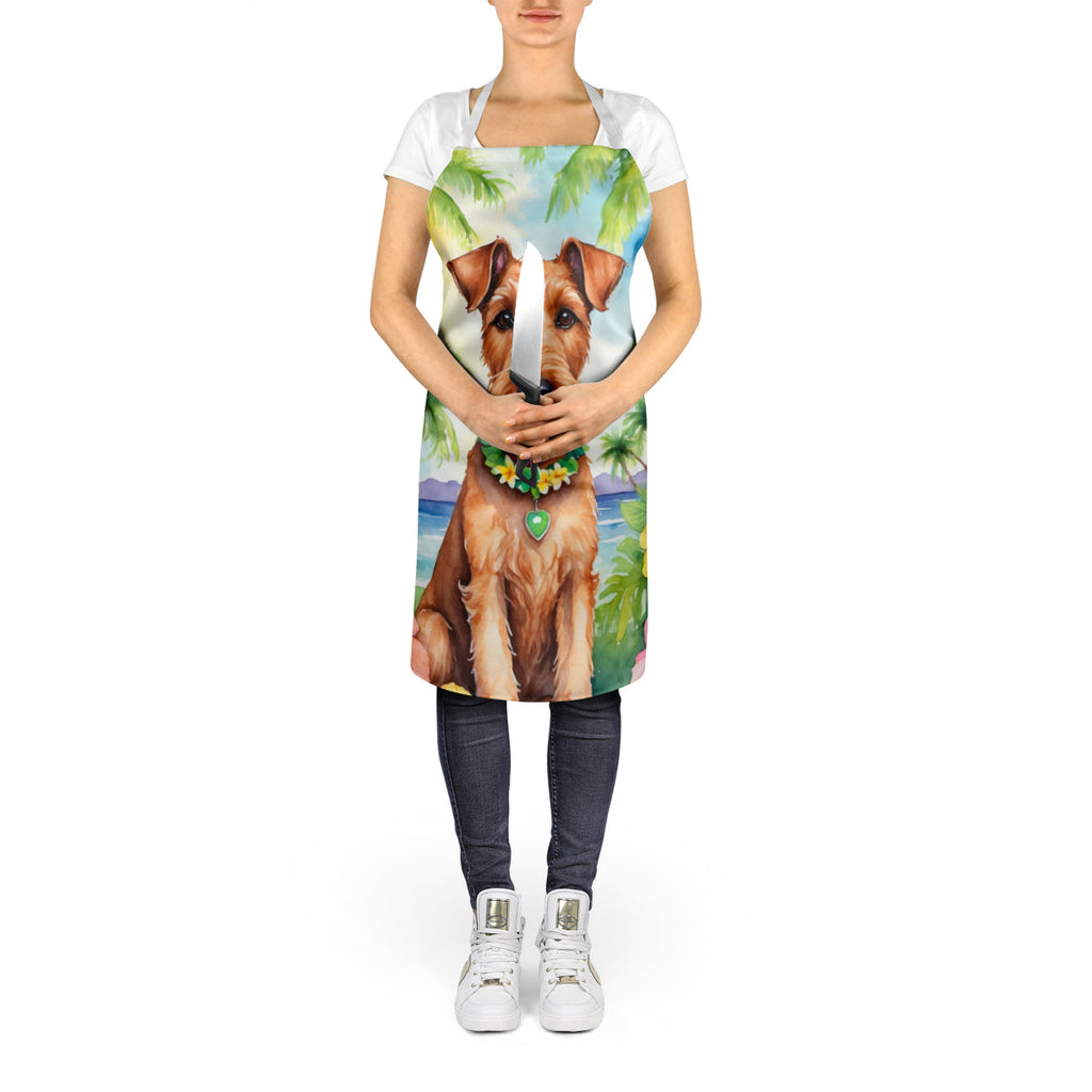 Irish Terrier Luau Apron Cooking Kitchen Server Baking Crafts Gardening for Adult Women Men, Unisex, Large, Multicolor