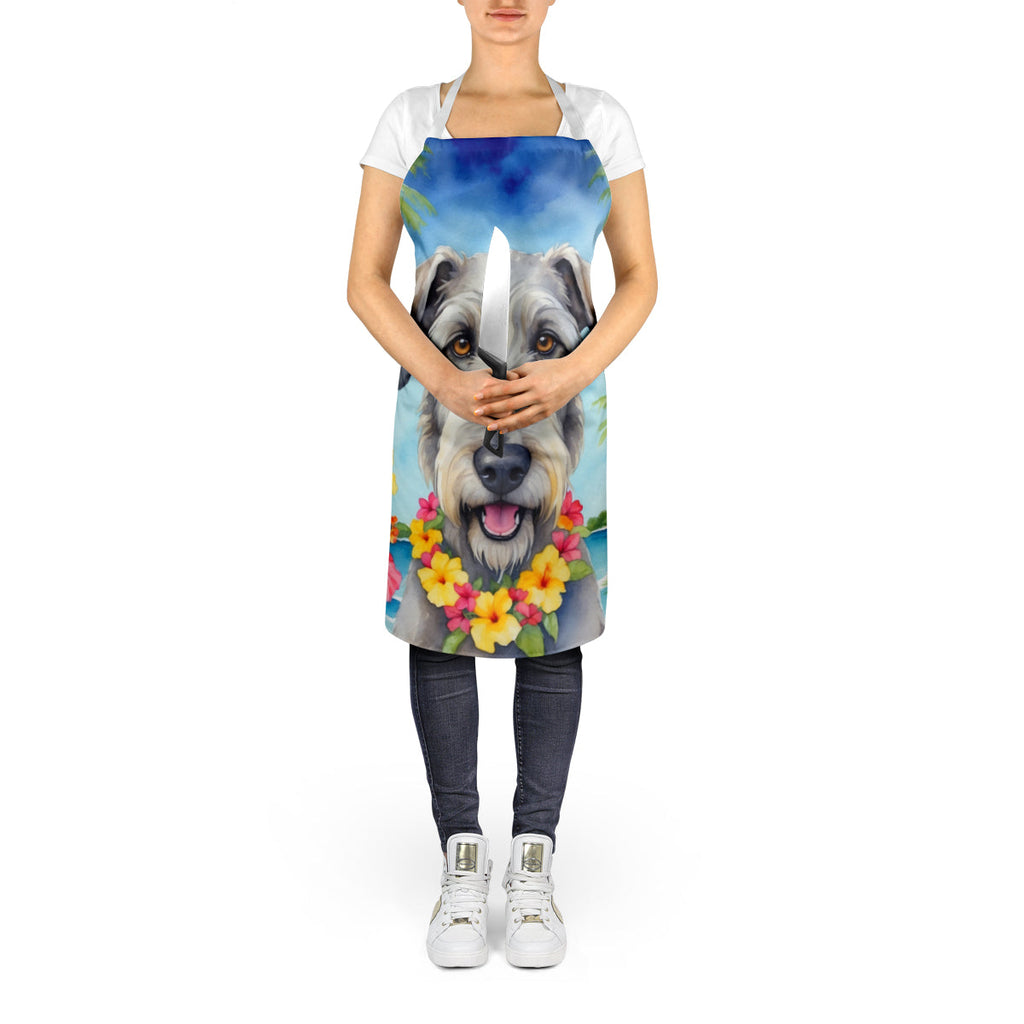 Irish Wolfhound Luau Apron Cooking Kitchen Server Baking Crafts Gardening for Adult Women Men, Unisex, Large, Multicolor