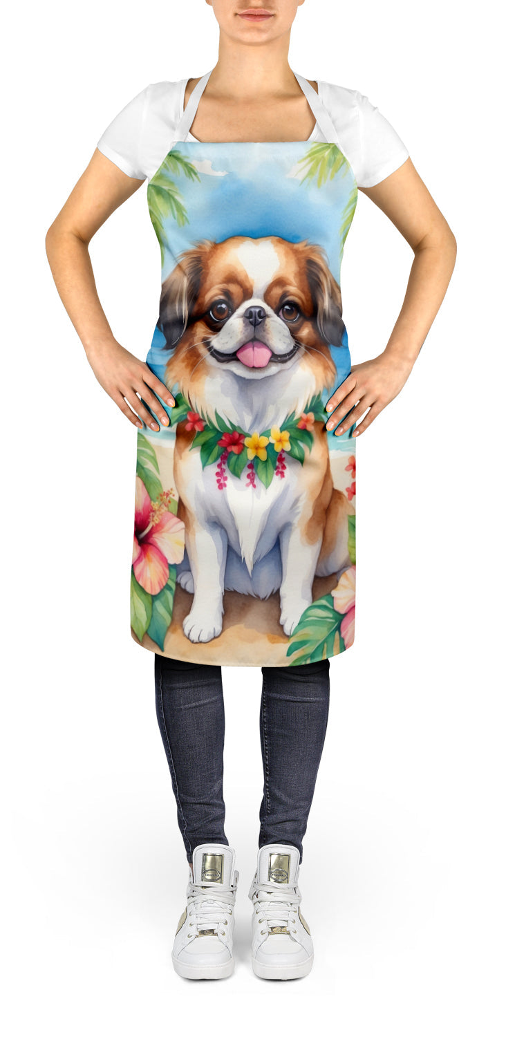 Japanese Chin Luau Apron Cooking Kitchen Server Baking Crafts Gardening for Adult Women Men, Unisex, Large, Multicolor