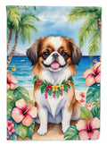 Japanese Chin Luau House Flag 28x40 Porch Sleeve Pole Decorative Outside Yard Banner Artwork Wall Hanging, Polyester