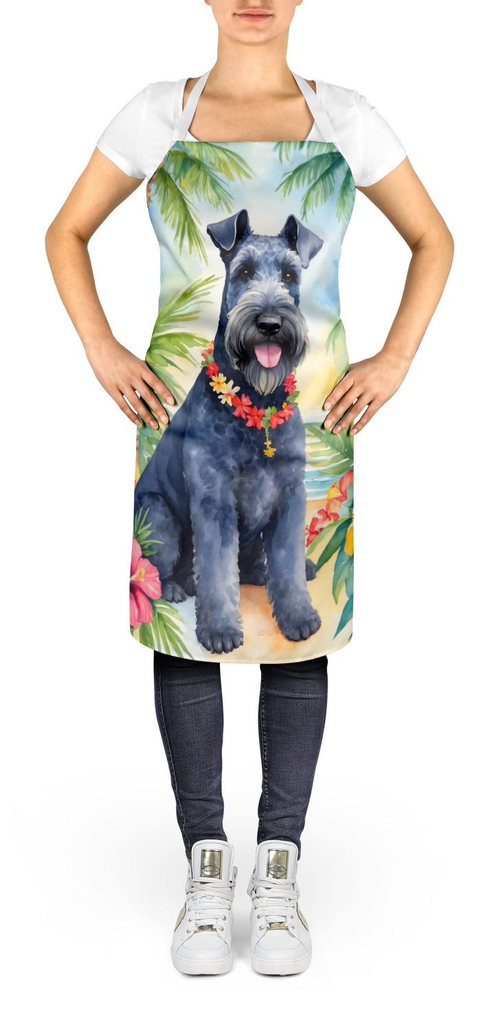 Kerry Blue Terrier Luau Apron Cooking Kitchen Server Baking Crafts Gardening for Adult Women Men, Unisex, Large, Multicolor