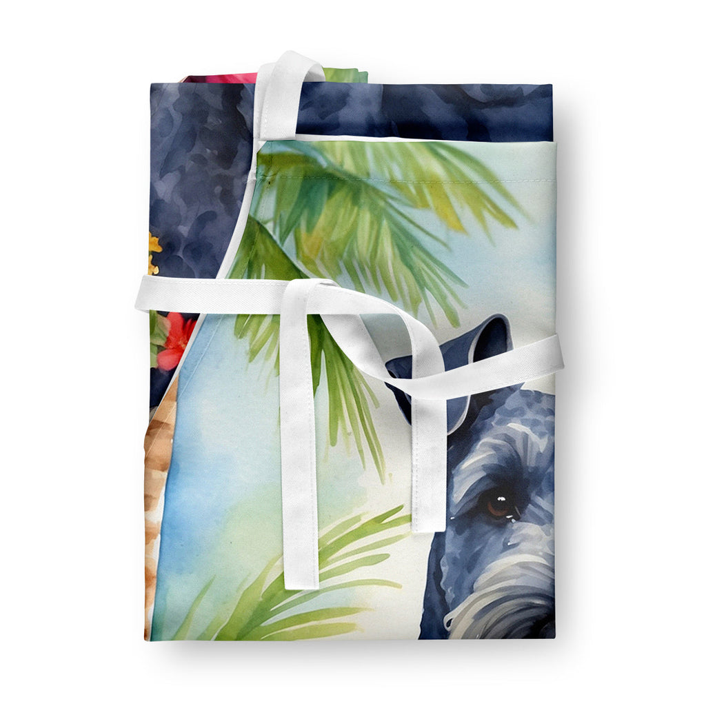 Kerry Blue Terrier Luau Apron Cooking Kitchen Server Baking Crafts Gardening for Adult Women Men, Unisex, Large, Multicolor