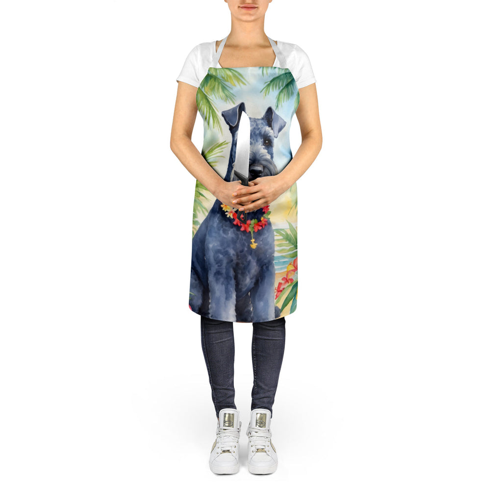 Kerry Blue Terrier Luau Apron Cooking Kitchen Server Baking Crafts Gardening for Adult Women Men, Unisex, Large, Multicolor