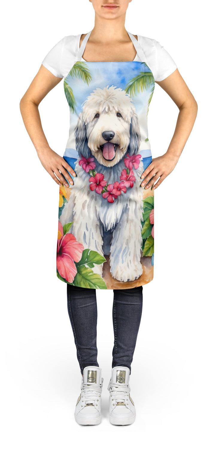 Komondor Luau Apron Cooking Kitchen Server Baking Crafts Gardening for Adult Women Men, Unisex, Large, Multicolor