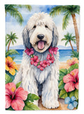 Komondor Luau House Flag 28x40 Porch Sleeve Pole Decorative Outside Yard Banner Artwork Wall Hanging, Polyester