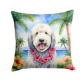 Komondor Luau Decorative Throw Pillow 18x18 Indoor Outdoor Accent Cushion, Fabric Cover with Insert for Sofa, Bed, Porch & Living Room