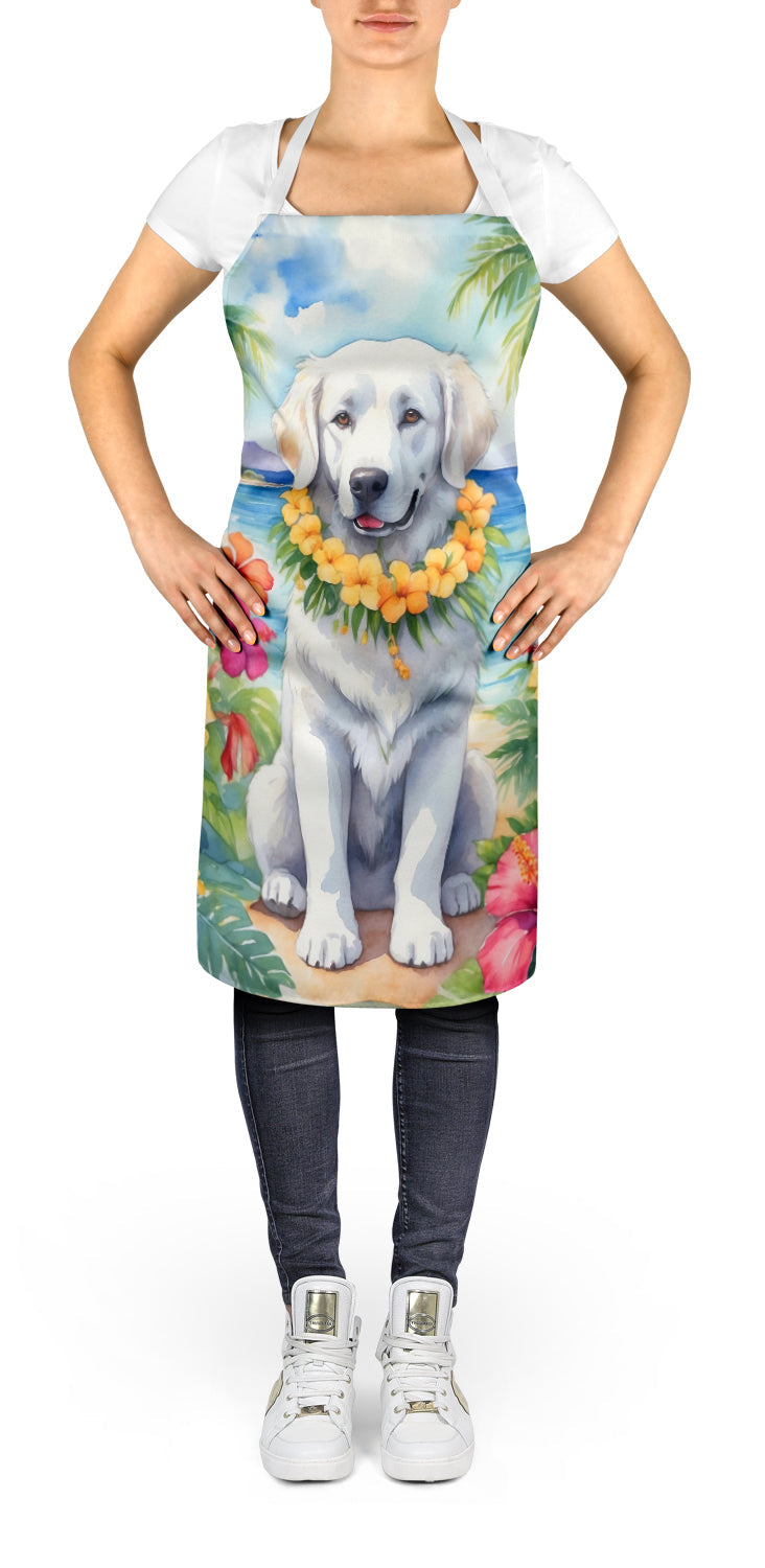 Kuvasz Luau Apron Cooking Kitchen Server Baking Crafts Gardening for Adult Women Men, Unisex, Large, Multicolor
