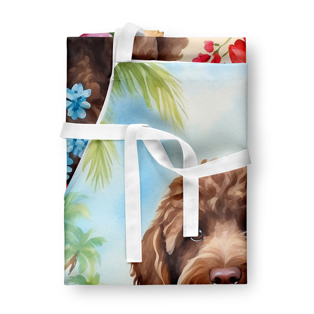 Labradoodle Luau Apron Cooking Kitchen Server Baking Crafts Gardening for Adult Women Men, Unisex, Large, Multicolor