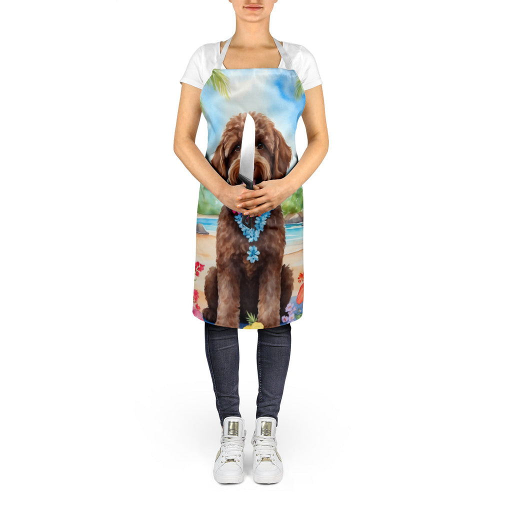 Labradoodle Luau Apron Cooking Kitchen Server Baking Crafts Gardening for Adult Women Men, Unisex, Large, Multicolor