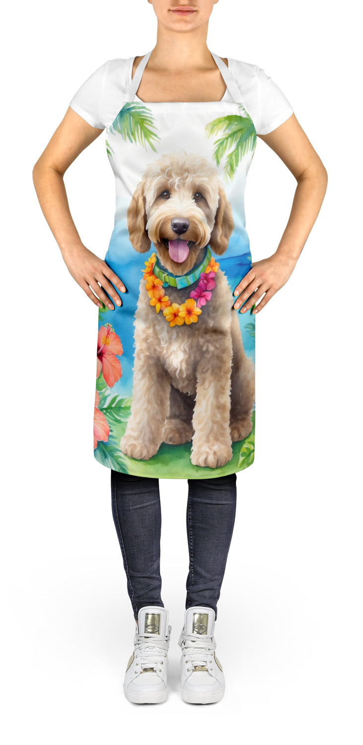 Labradoodle Luau Apron Cooking Kitchen Server Baking Crafts Gardening for Adult Women Men, Unisex, Large, Multicolor