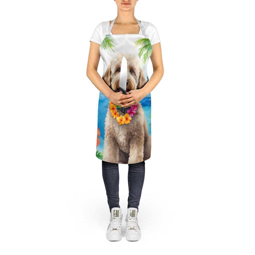 Labradoodle Luau Apron Cooking Kitchen Server Baking Crafts Gardening for Adult Women Men, Unisex, Large, Multicolor