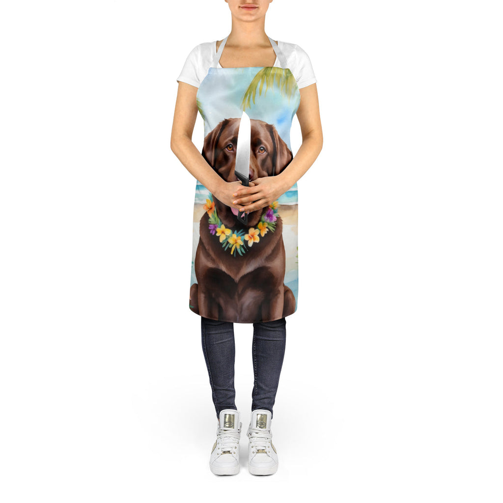 Chocolate Labrador Retriever Luau Apron Cooking Kitchen Server Baking Crafts Gardening for Adult Women Men, Unisex, Large, Multicolor