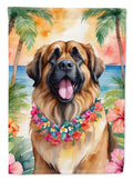 Leonberger Luau House Flag 28x40 Porch Sleeve Pole Decorative Outside Yard Banner Artwork Wall Hanging, Polyester