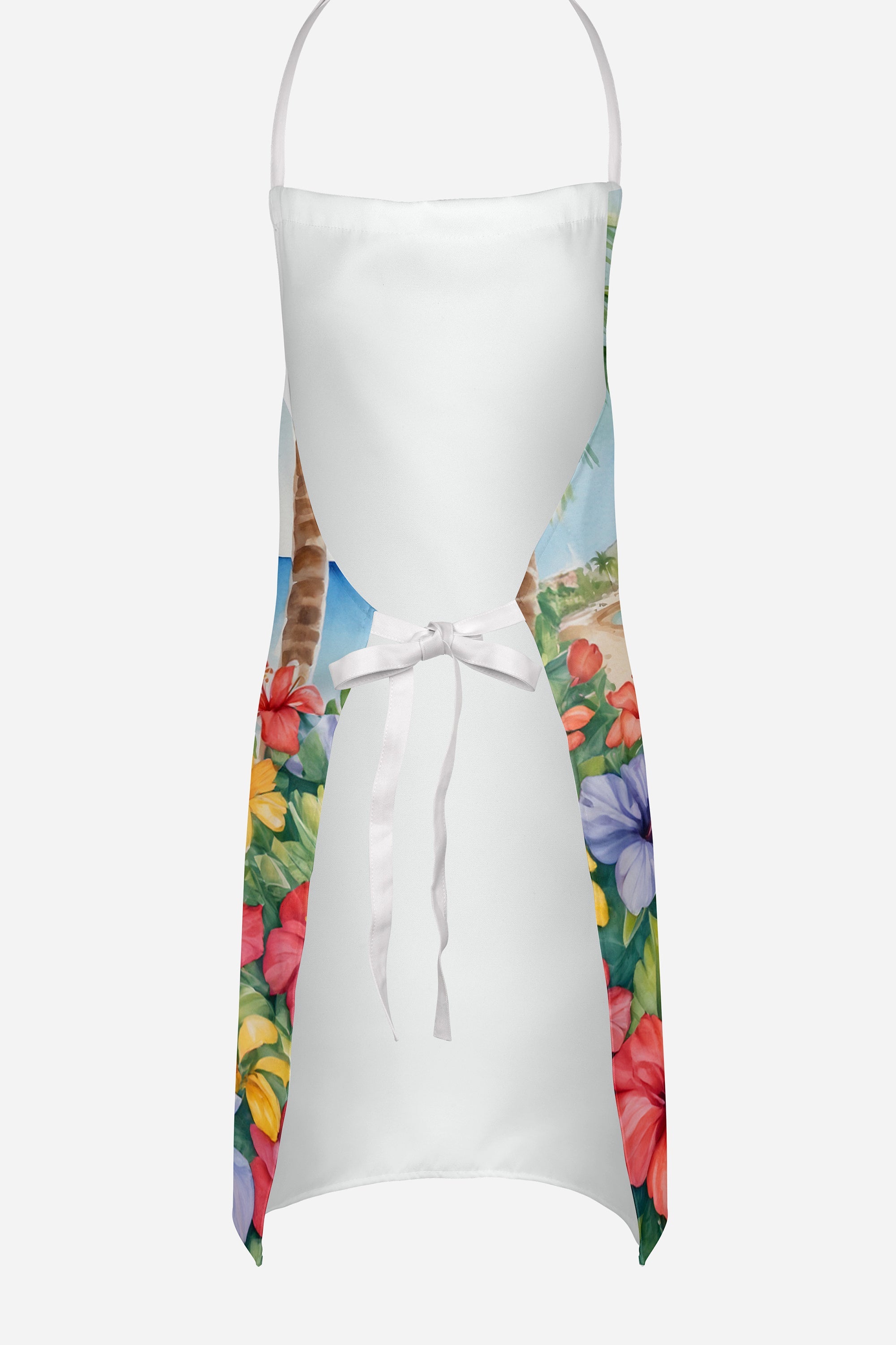 Lhasa Apso Luau Apron Cooking Kitchen Server Baking Crafts Gardening for Adult Women Men, Unisex, Large, Multicolor