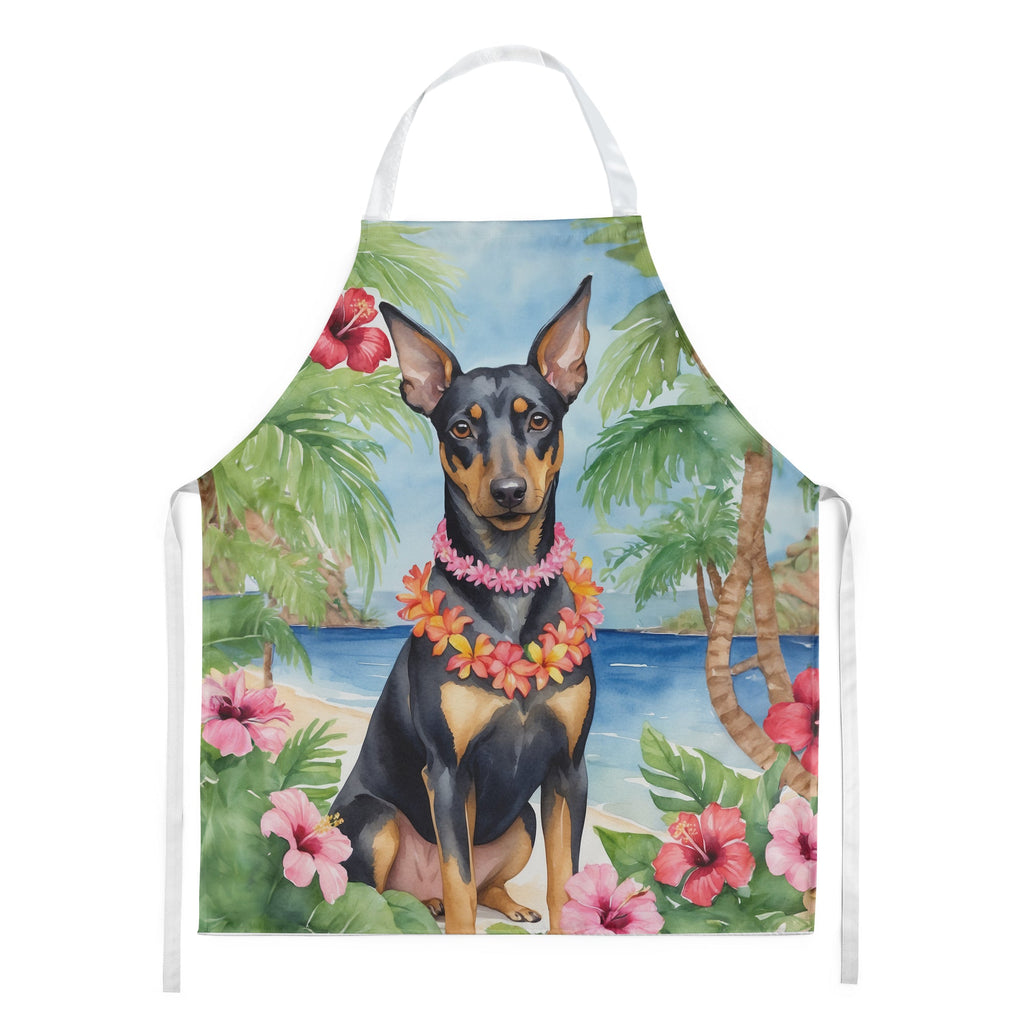 Manchester Terrier Luau Apron Cooking Kitchen Server Baking Crafts Gardening for Adult Women Men, Unisex, Large, Multicolor