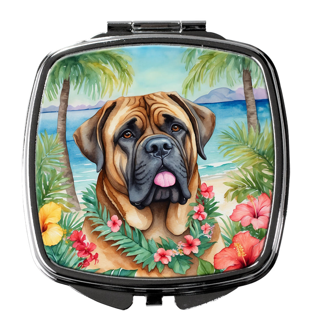 Mastiff Luau Compact Mirror Decorative Travel Makeup Mirror for Women Girls Gifts Pocket Makeup Mirror Folding Handheld