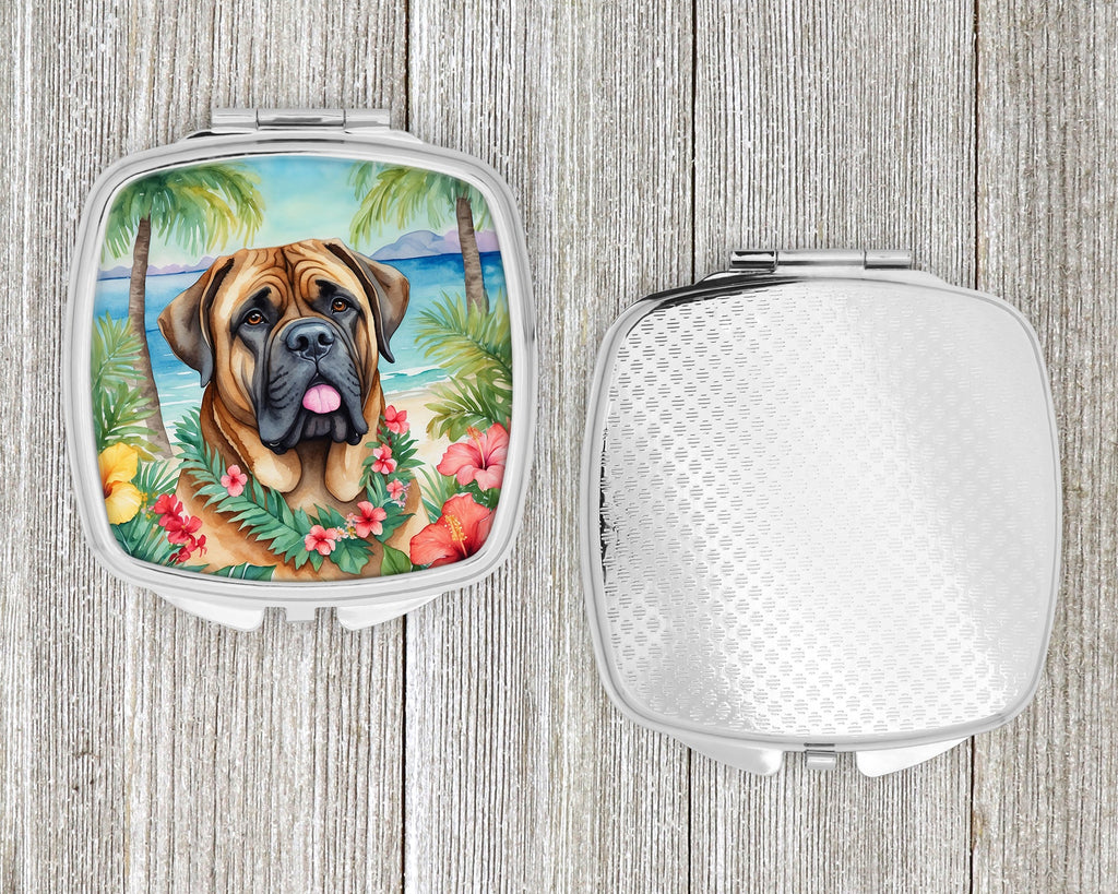 Mastiff Luau Compact Mirror Decorative Travel Makeup Mirror for Women Girls Gifts Pocket Makeup Mirror Folding Handheld