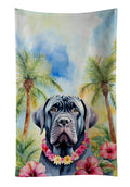 Neapolitan Mastiff Luau Kitchen Towel Velour Plush Front and Cotton Loop Back Machine Washable
