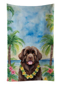 Newfoundland Luau Kitchen Towel Velour Plush Front and Cotton Loop Back Machine Washable
