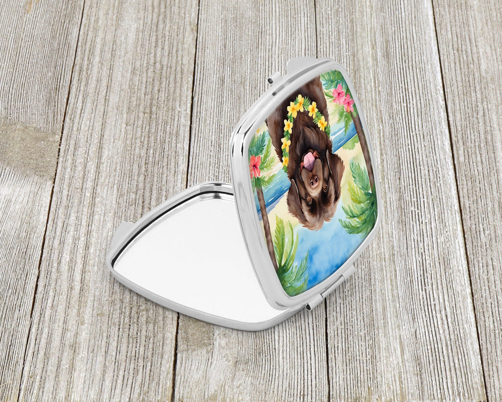 Newfoundland Luau Compact Mirror Decorative Travel Makeup Mirror for Women Girls Gifts Pocket Makeup Mirror Folding Handheld