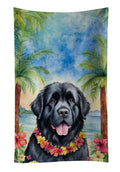Newfoundland Luau Kitchen Towel Velour Plush Front and Cotton Loop Back Machine Washable