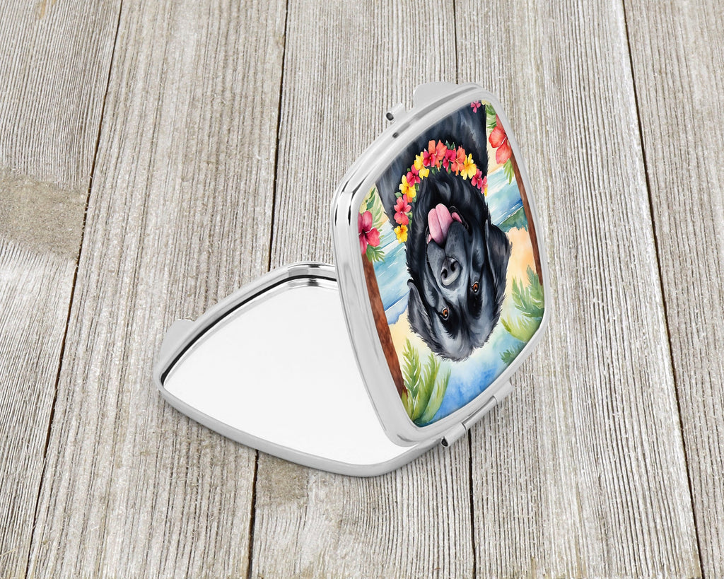Newfoundland Luau Compact Mirror Decorative Travel Makeup Mirror for Women Girls Gifts Pocket Makeup Mirror Folding Handheld